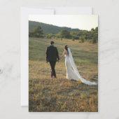 Invitation mariage rustique brun vintage (Dos)