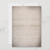 Invitation Mariage Rustique Burlap Lace et String Lights (Dos)