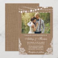Mariage rustique Burlap Lights dentelle photo