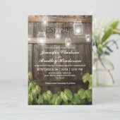Invitation Mariage Rustique Campagnard | Tonneau de Vigne (Debout devant)