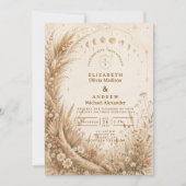 Invitation Mariage rustique céleste fantaisiste (Devant)