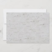 Invitation Mariage rustique champêtre avec bouleau et baby's (Dos)