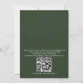 Invitation Mariage Rustique Champêtre Bohème Code QR Fleur Sa (Dos)