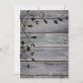 Invitation Mariage rustique classique chapeau noir et bottes  (Dos)