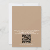 Invitation Mariage Rustique Code QR Protea Pampas Bohème (Dos)