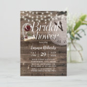 Invitation Mariage rustique Conte de verdure Fête des mariées (Debout devant)