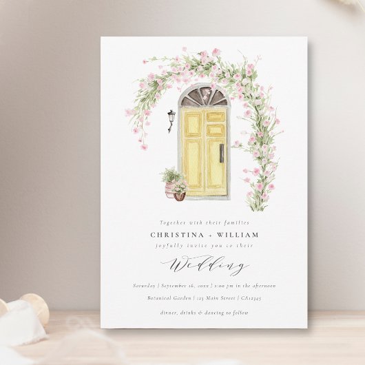 Invitation Mariage rustique Cottage Garden