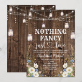 Invitation Mariage rustique Daisy Rien de fantaisiste, juste (Devant / Derrière)