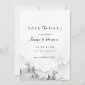 Invitation Mariage rustique dans la forêt Enregistrer la cart (Devant)