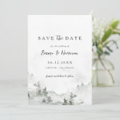 Invitation Mariage rustique dans la forêt Enregistrer la cart (Debout devant)