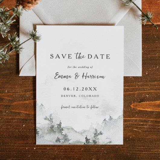 Invitation Mariage rustique dans la forêt Enregistrer la cart