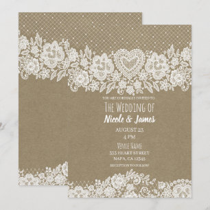 Invitation Mariage rustique dans une grange de ferme avec Kra