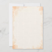 Invitation Mariage rustique d'automne à l'aquarelle avec feui (Dos)
