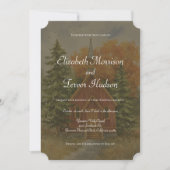Invitation Mariage rustique d'automne en forêt dans le parc n (Devant)