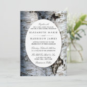 Invitation Mariage rustique de Birch Tree (Debout devant)
