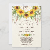 Invitation Mariage rustique de Boho Dreamctacher de (Devant)