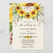 Invitation Mariage rustique de Boho Dreamctacher de (Devant / Derrière)