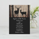 Invitation Mariage rustique de bois de cerfs et d'Aspen (Debout devant)