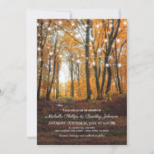 Invitation Mariage rustique de campagne en automne dans les b (Devant)