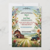 Invitation Mariage rustique de campagne Redneck (Devant)