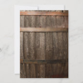 Invitation Mariage rustique de campagne | Tonneau de vigne (Dos)