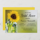 Invitation Mariage rustique de Fête de la mariée de pot de (Devant / Derrière)