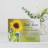 Invitation Mariage rustique de Fête de la mariée de pot de (Debout devant)