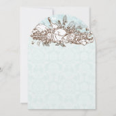 Invitation Mariage rustique de forêt de menthe arbre chêne dé (Devant)
