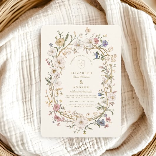 Invitation Mariage rustique de fougère forestière