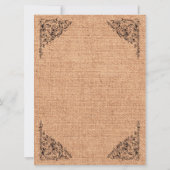 Invitation Mariage rustique de la campagne Burlap Jar (Dos)