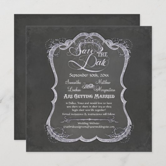 Invitation Mariage rustique de la feuille typographique (Devant / Derrière)