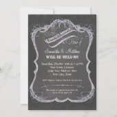 Invitation Mariage rustique de la feuille typographique (Devant)