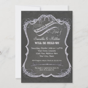 Invitation Mariage rustique de la feuille typographique