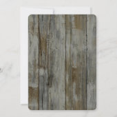 Invitation Mariage rustique de la Forêt Noire (Dos)