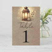 Invitation Mariage rustique de la lanterne brillante de bronz (Debout devant)