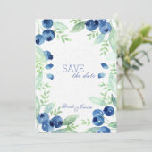 Invitation Mariage Rustique de la Mi-Été aux Myrtilles Épargn (Debout devant)