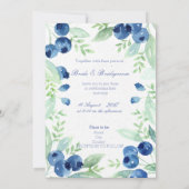 Invitation Mariage Rustique de la Mi-Été aux Myrtilles Épargn (Dos)