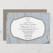 Invitation Mariage rustique de la plage de Shell (Devant / Derrière)