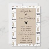 Invitation Mariage rustique de la Tête de cerf (Devant)