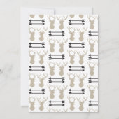 Invitation Mariage rustique de la Tête de cerf (Dos)