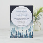 Invitation Mariage rustique de minuit (Debout devant)