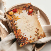 Invitation Mariage Rustique de récolte d'automne