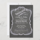 Invitation Mariage rustique de remous typographique de (Devant)