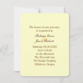 Invitation mariage rustique dentelle grange bois campagne tou (Dos)