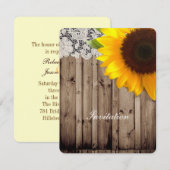 Invitation mariage rustique dentelle grange campagne tourneso (Devant / Derrière)