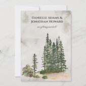 Invitation Mariage rustique des sapins sauvages| (Devant)