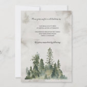 Invitation Mariage rustique des sapins sauvages| (Dos)