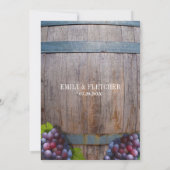 Invitation Mariage rustique d'établissement vinicole de (Dos)