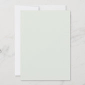 Invitation Mariage Rustique d'Hiver au Vert Pin (Dos)