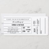 Invitation Mariage rustique do-it-yourself Movie Ticket Parti (Devant)